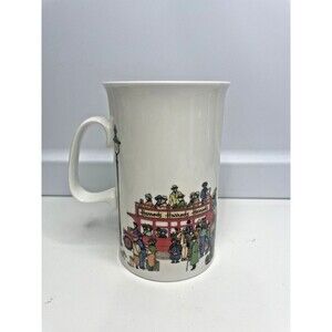 Vintage Harrods London Double Decker Bus Bone China Mug England Souvenir